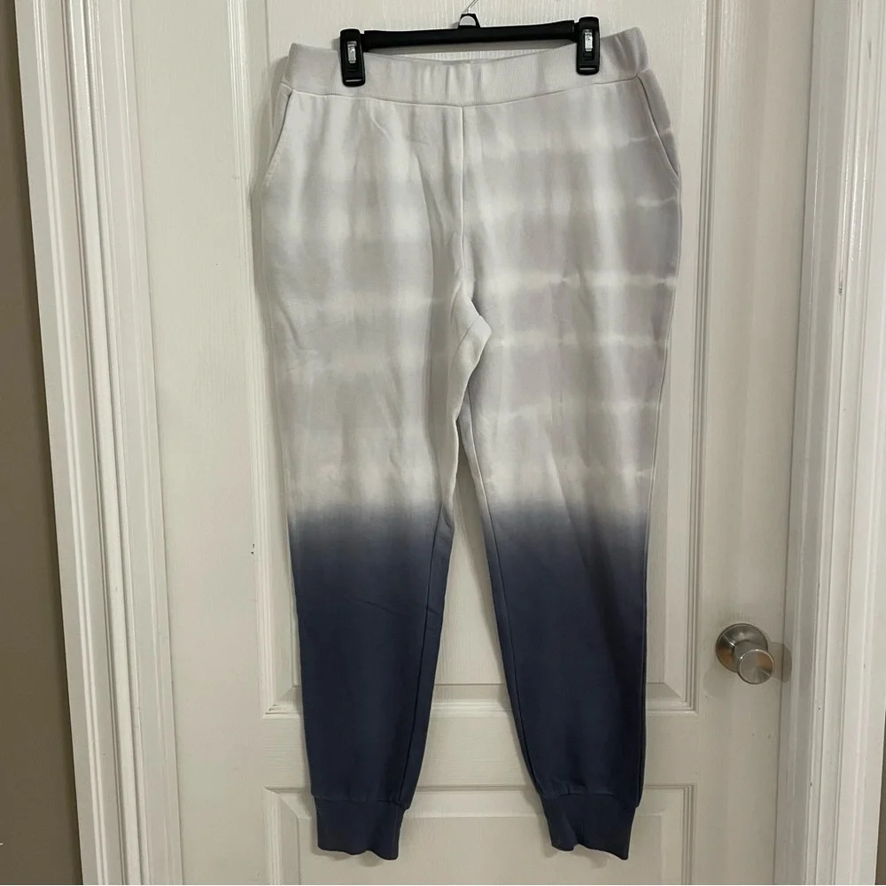 525 America TIE DYE OMBRÉ  STORM CLOUD MULTI WOMENS Joggers Size L NWT